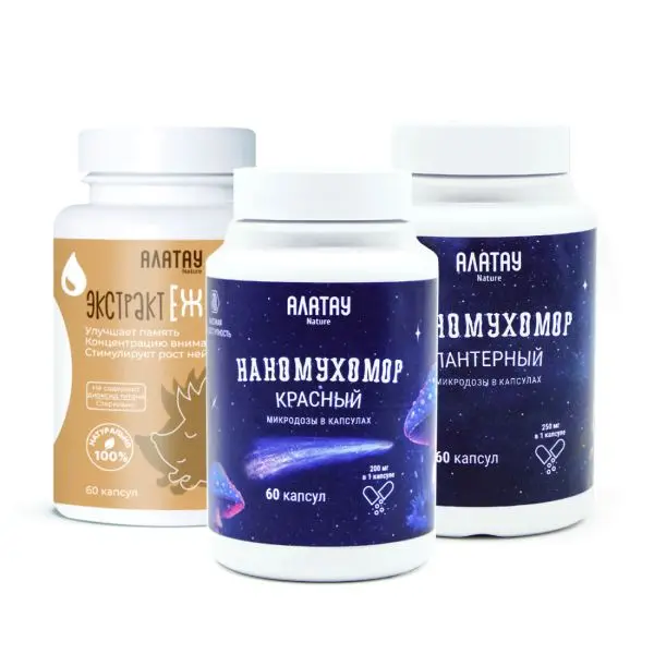 Комбо набор микродозингов 3в1: мухоморы красный, пантерный и экстракт ежовика Комбо набор микродозингов 3в1: мухоморы красный, пантерный и экстракт ежовика